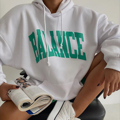👚 Printed Thickened Hooded Tops for Women – Long Sleeve Sweatshirt