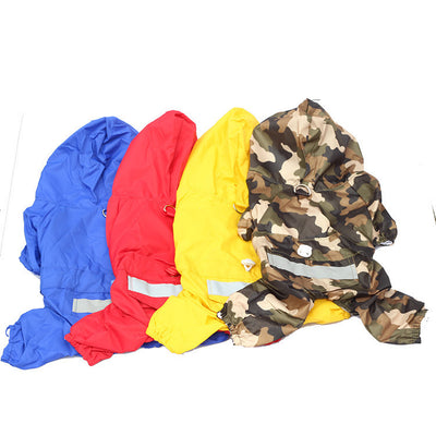 🐶 Pet Raincoat Dog Raincoat Four-leg Hooded – Waterproof & Comfortable