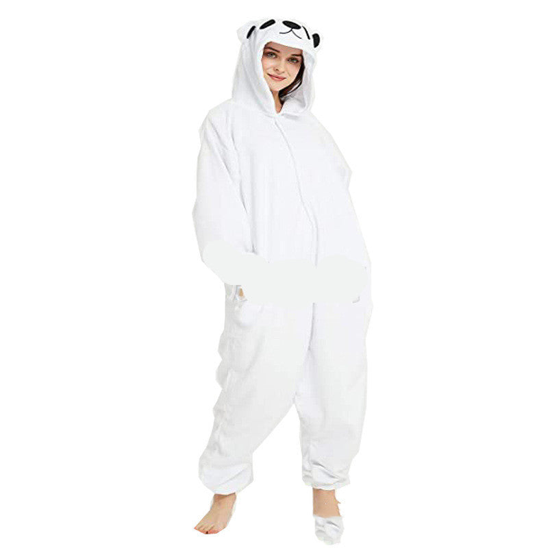🐻 Brown Bear Polar Fleece One-Piece Animal Pajamas