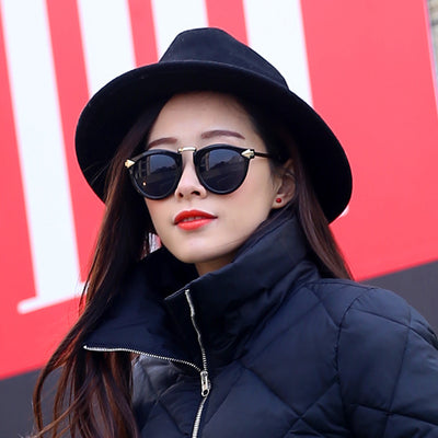 Ladies Woolen Jazz Hat – Elegant Bow Felt Hat for Winter, Spring & Autumn