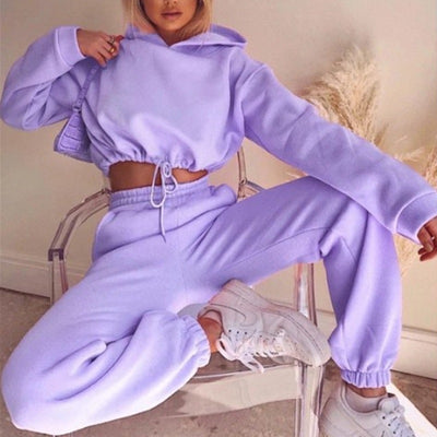 Jogging Suits for Women – 2-Piece Tracksuit with Hoodie & Long Pants