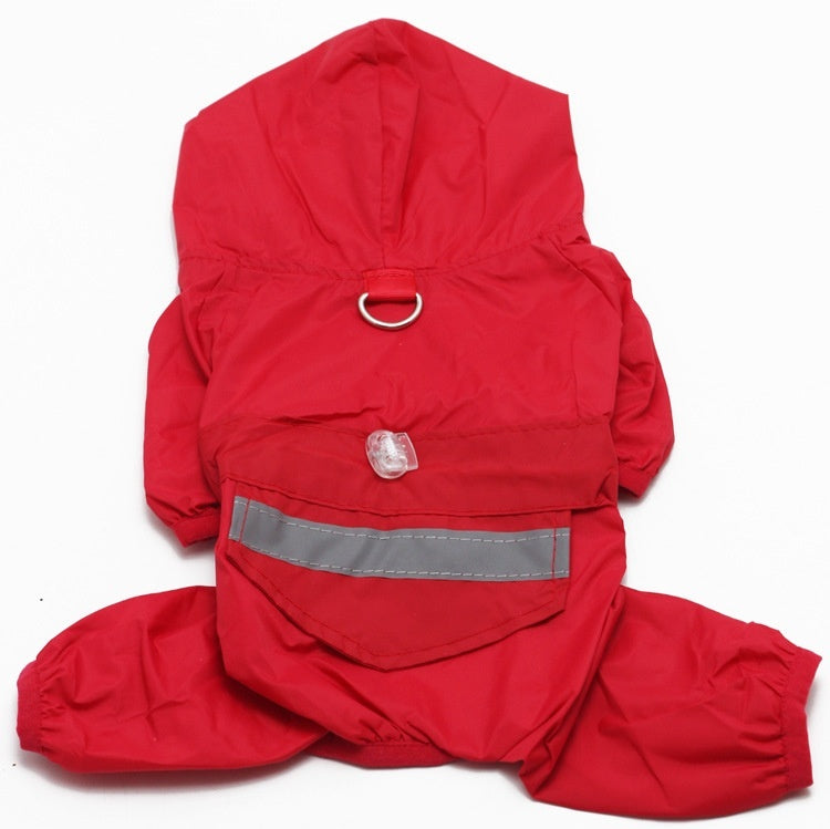 🐶 Pet Raincoat Dog Raincoat Four-leg Hooded – Waterproof & Comfortable