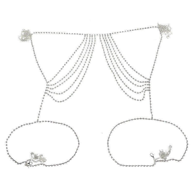 💎 European And American Multi-layer Rhinestone Waist Chain Jewelry