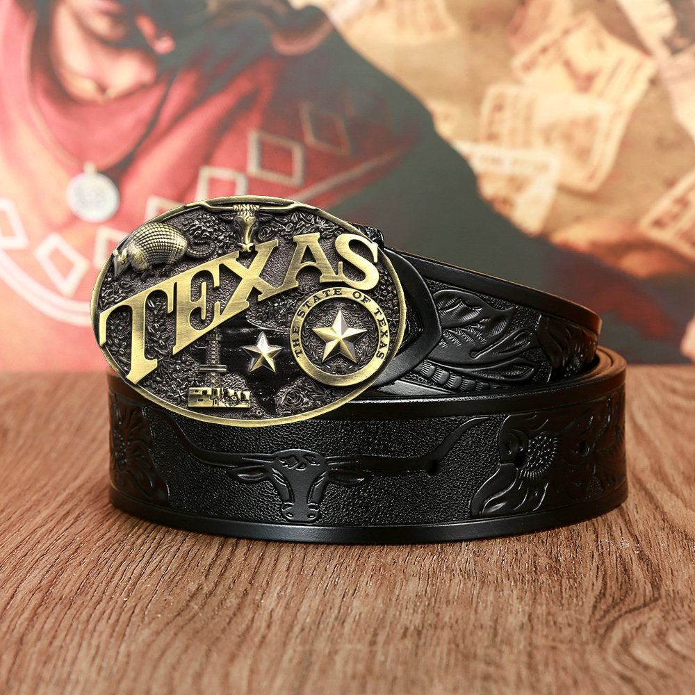 🤠 Unisex Texas Cow Head Fashion Belt