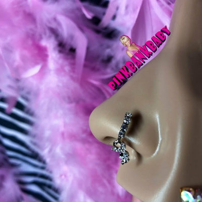 💎 Diamond Circle Nose Piercing Jewelry