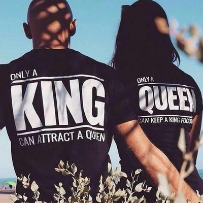 👑 Only a King & Queen Shirts – Matching Couple Tees