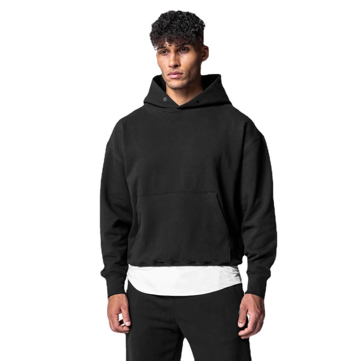 🏋️ Men’s Cotton Hoodies & Training Tracksuit Set – Pullover Hoodie with Pants