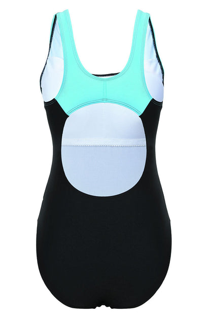 Women’s One Piece Swimsuit – Classic Black Nylon Swimwear