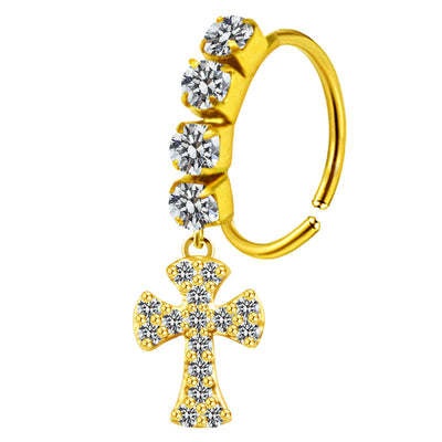 💎 Diamond Circle Nose Piercing Jewelry
