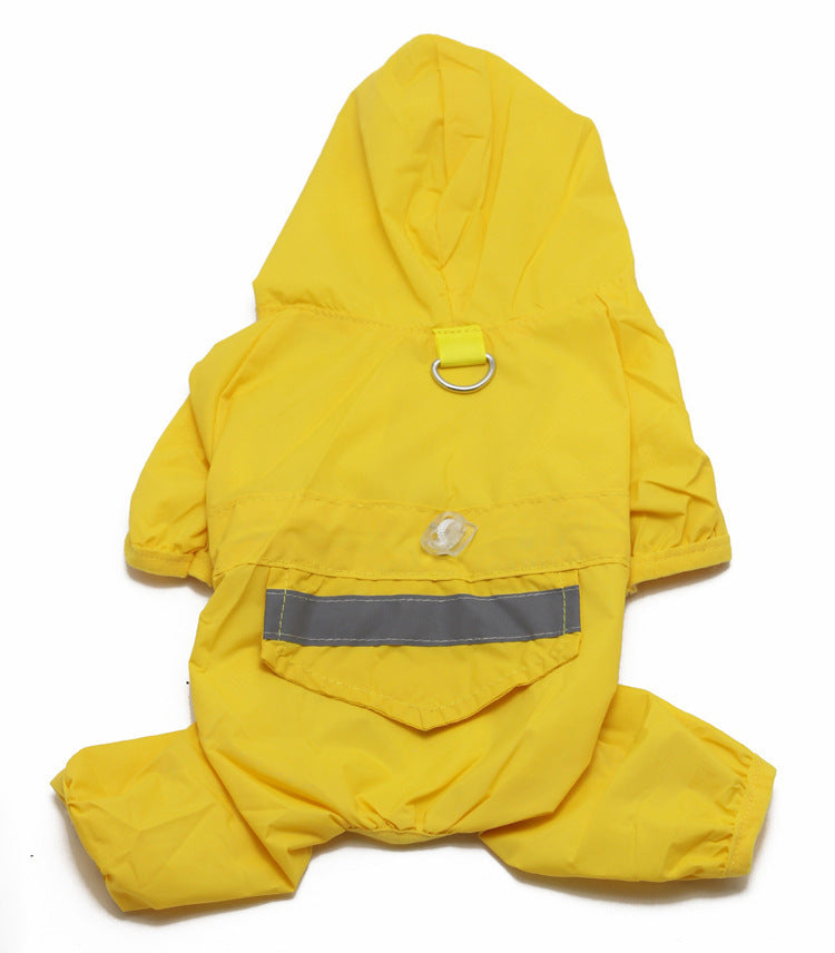 🐶 Pet Raincoat Dog Raincoat Four-leg Hooded – Waterproof & Comfortable