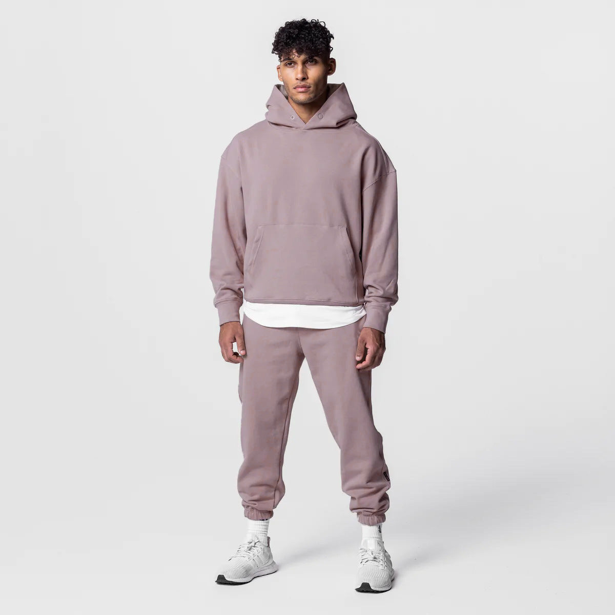 🏋️ Men’s Cotton Hoodies & Training Tracksuit Set – Pullover Hoodie with Pants