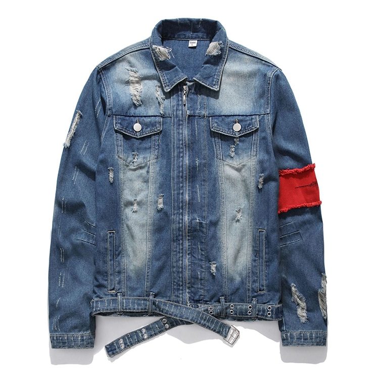 👕 Denim Jacket with Embroidery Design