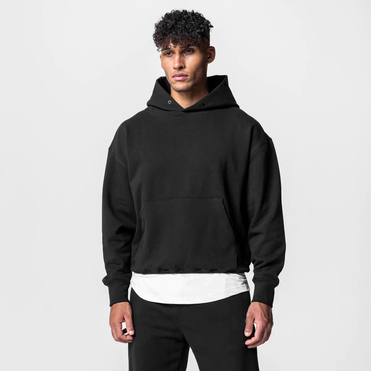 🏋️ Men’s Cotton Hoodies & Training Tracksuit Set – Pullover Hoodie with Pants
