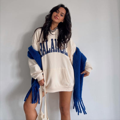 👚 Printed Thickened Hooded Tops for Women – Long Sleeve Sweatshirt
