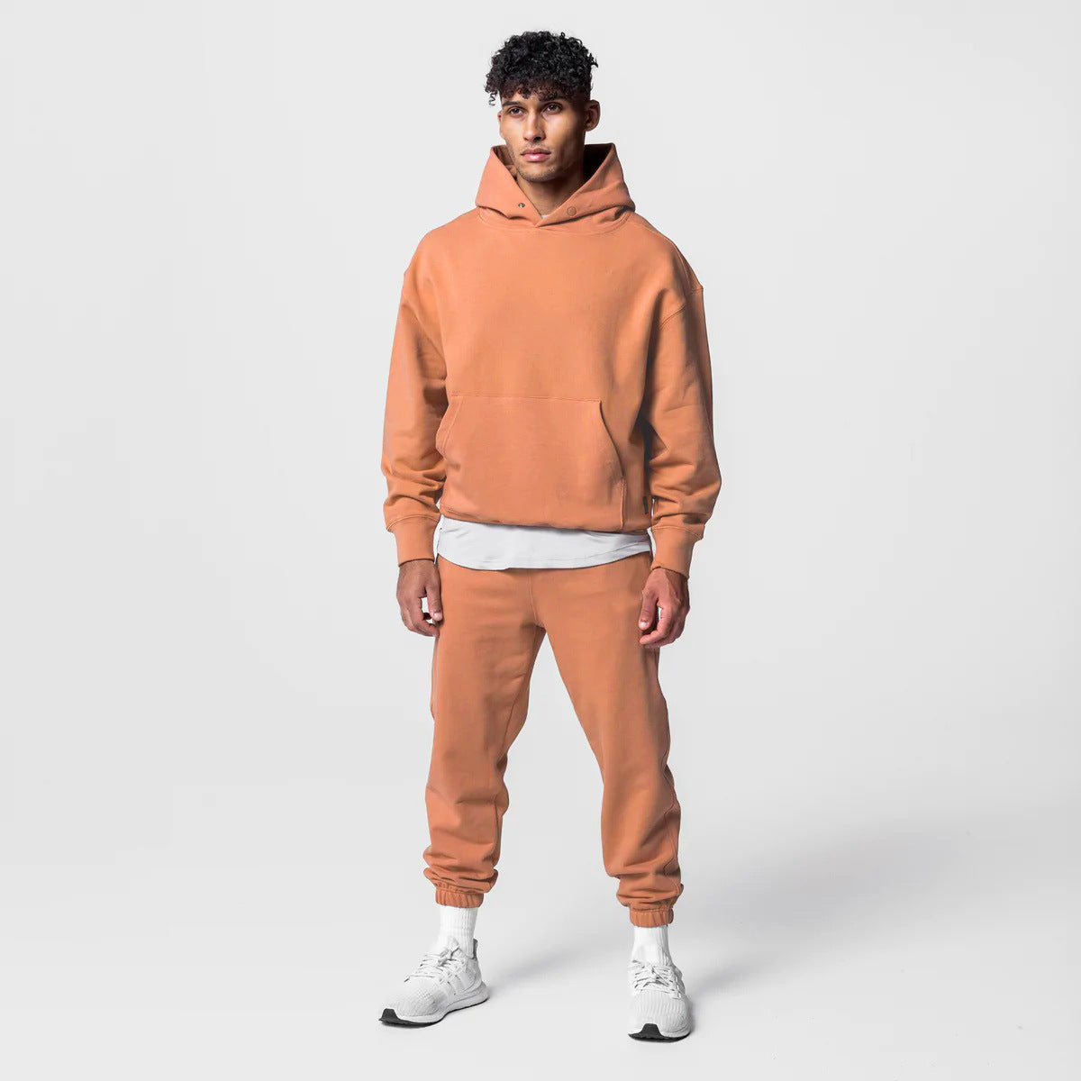 🏋️ Men’s Cotton Hoodies & Training Tracksuit Set – Pullover Hoodie with Pants