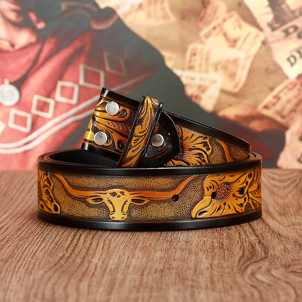 🤠 Unisex Texas Cow Head Fashion Belt