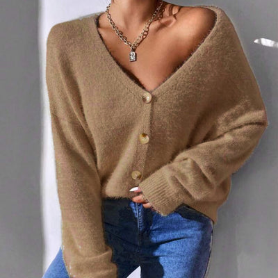 Imitation Mink Knitted Cardigan European And American Style Ladies