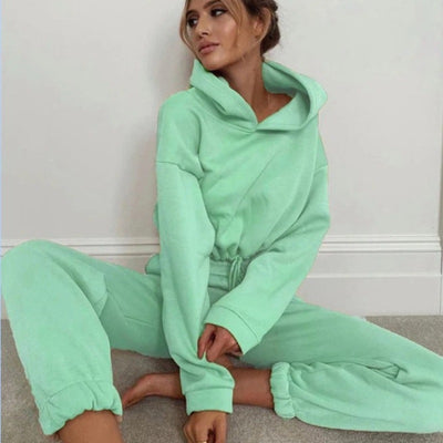Jogging Suits for Women – 2-Piece Tracksuit with Hoodie & Long Pants
