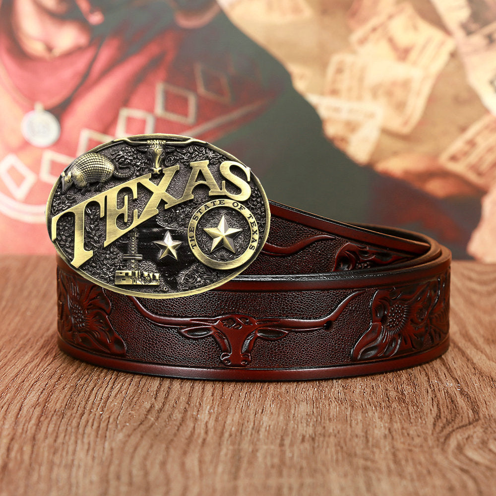 🤠 Unisex Texas Cow Head Fashion Belt