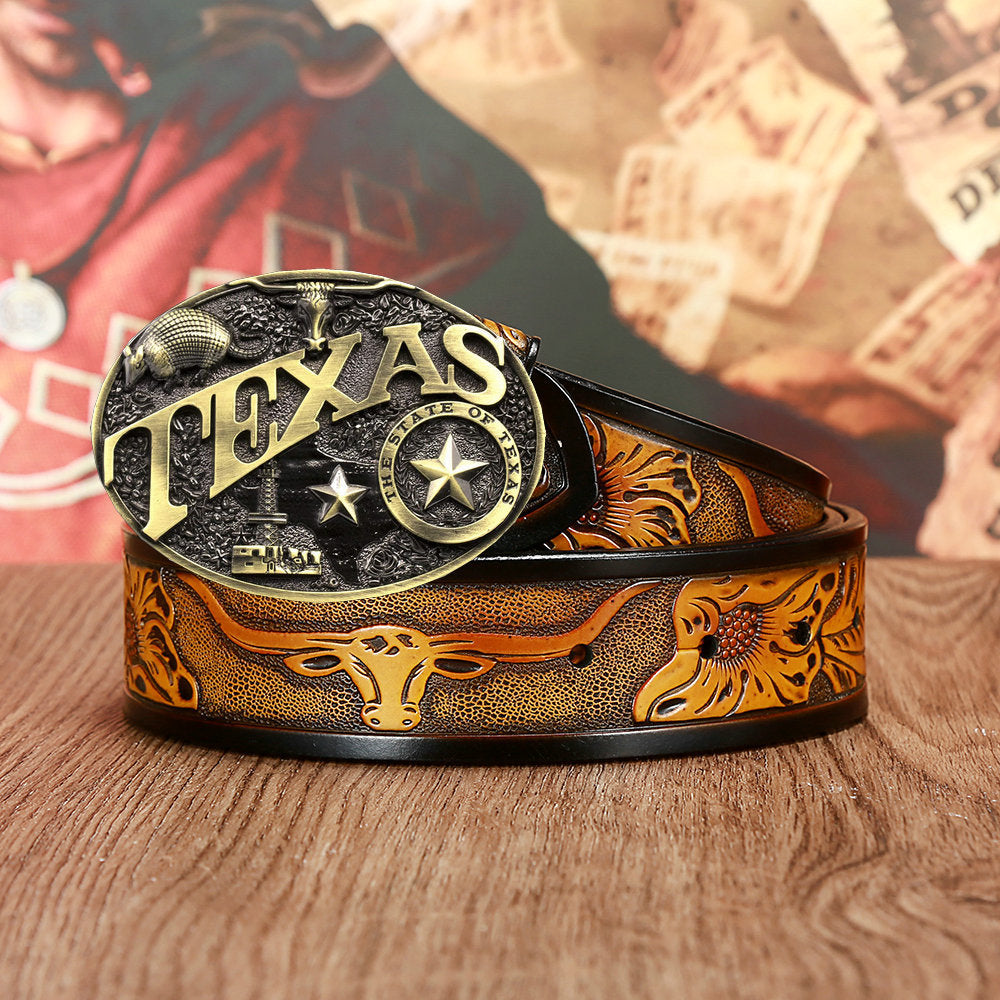 🤠 Unisex Texas Cow Head Fashion Belt