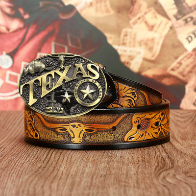 🤠 Unisex Texas Cow Head Fashion Belt