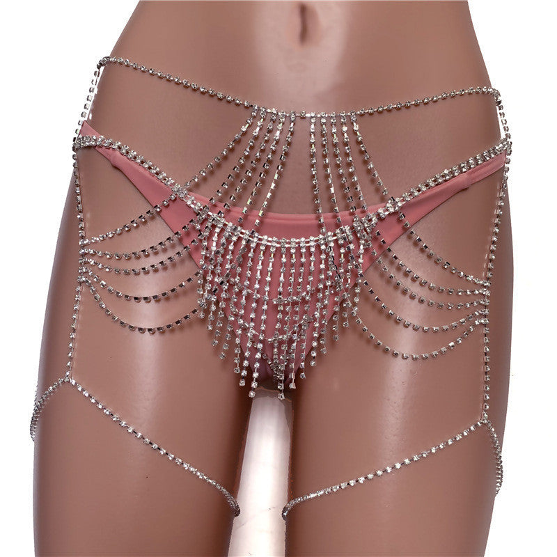 💎 European And American Multi-layer Rhinestone Waist Chain Jewelry