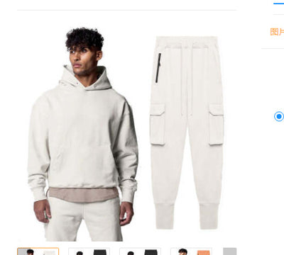 🏋️ Men’s Cotton Hoodies & Training Tracksuit Set – Pullover Hoodie with Pants