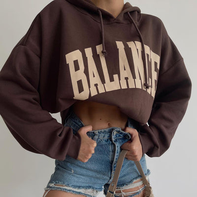 👚 Printed Thickened Hooded Tops for Women – Long Sleeve Sweatshirt