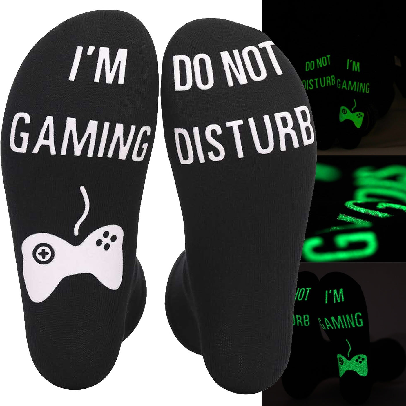 🧵 Men’s Pure Cotton Socks – Letter Print Mid-Calf Socks