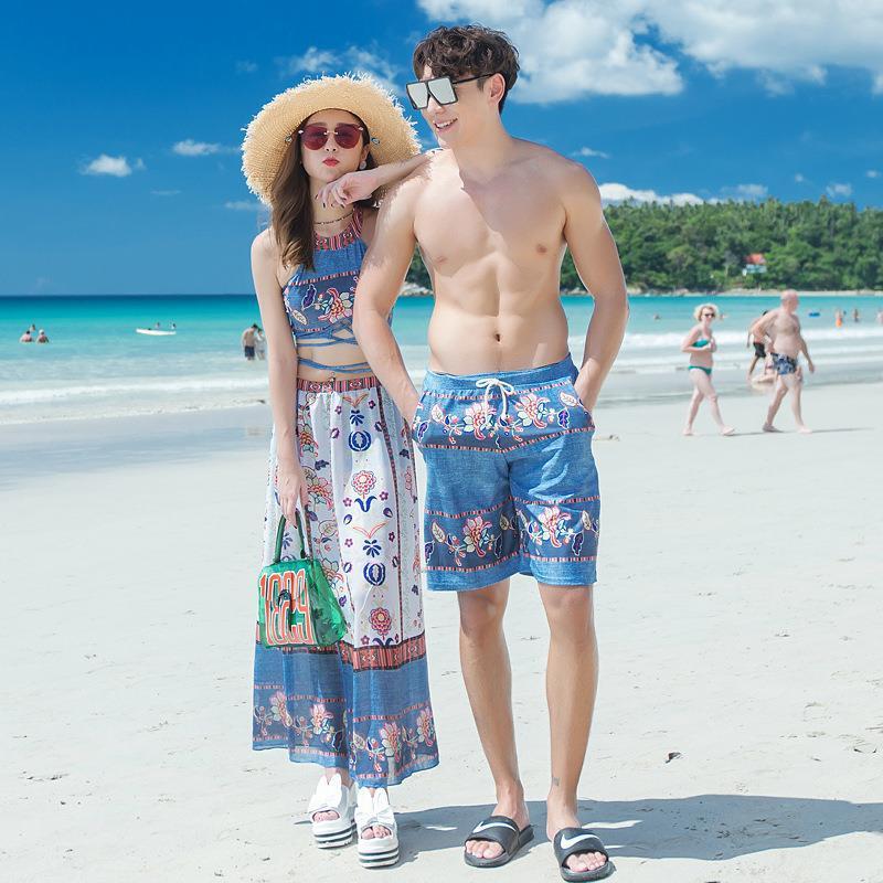 Sexy Vacation Couple Swimwear Suit – Matching Quick-Dry Swimsuit Set