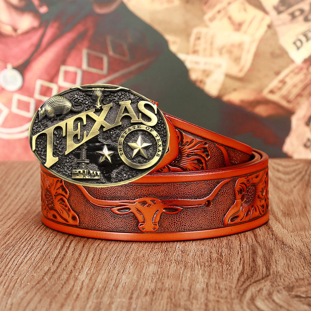 🤠 Unisex Texas Cow Head Fashion Belt