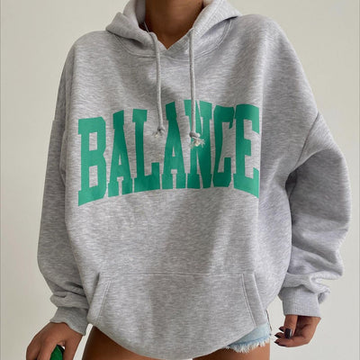 👚 Printed Thickened Hooded Tops for Women – Long Sleeve Sweatshirt